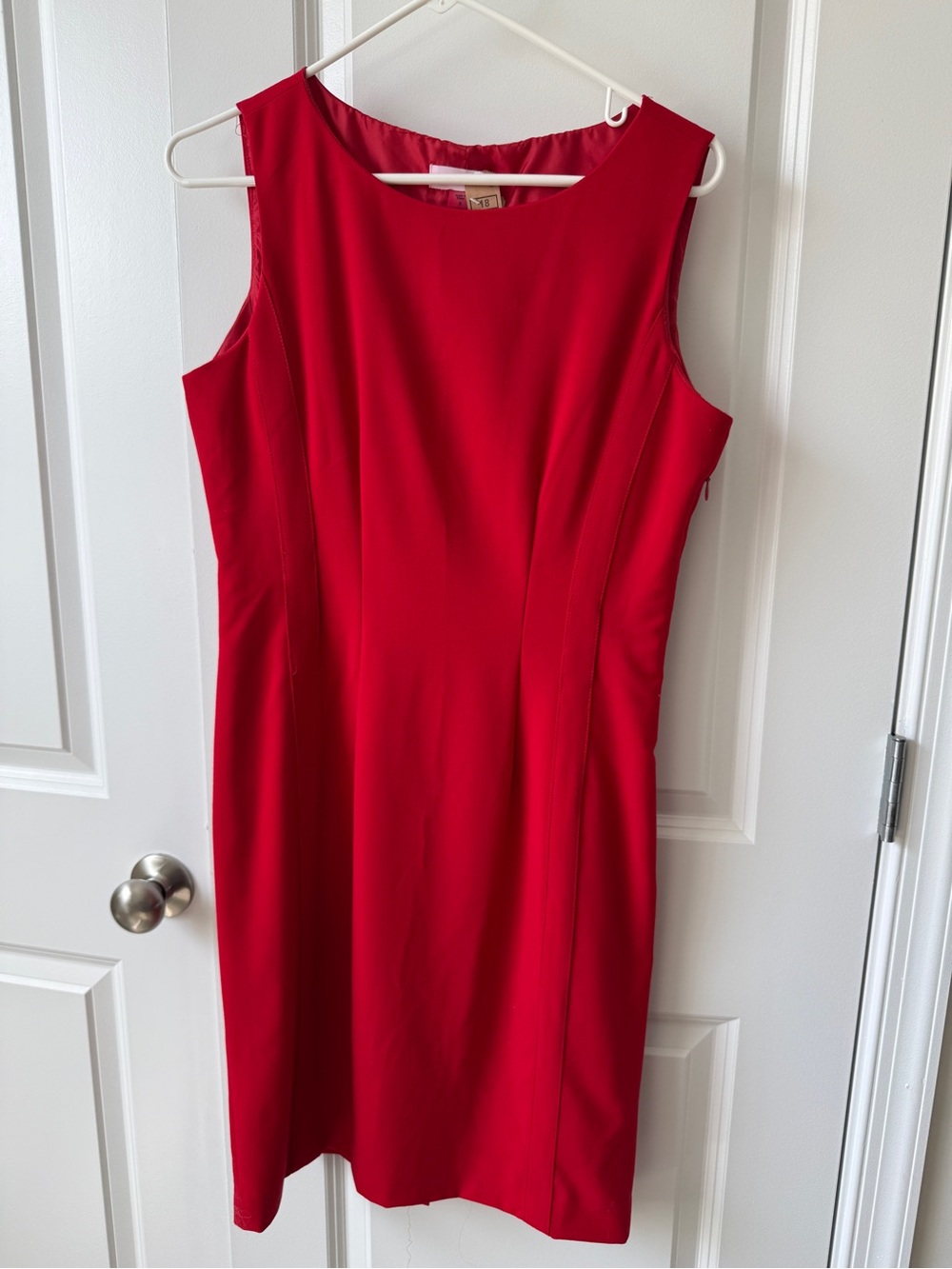 Calvin Klein Crimson Sleeveless Sheath Dress